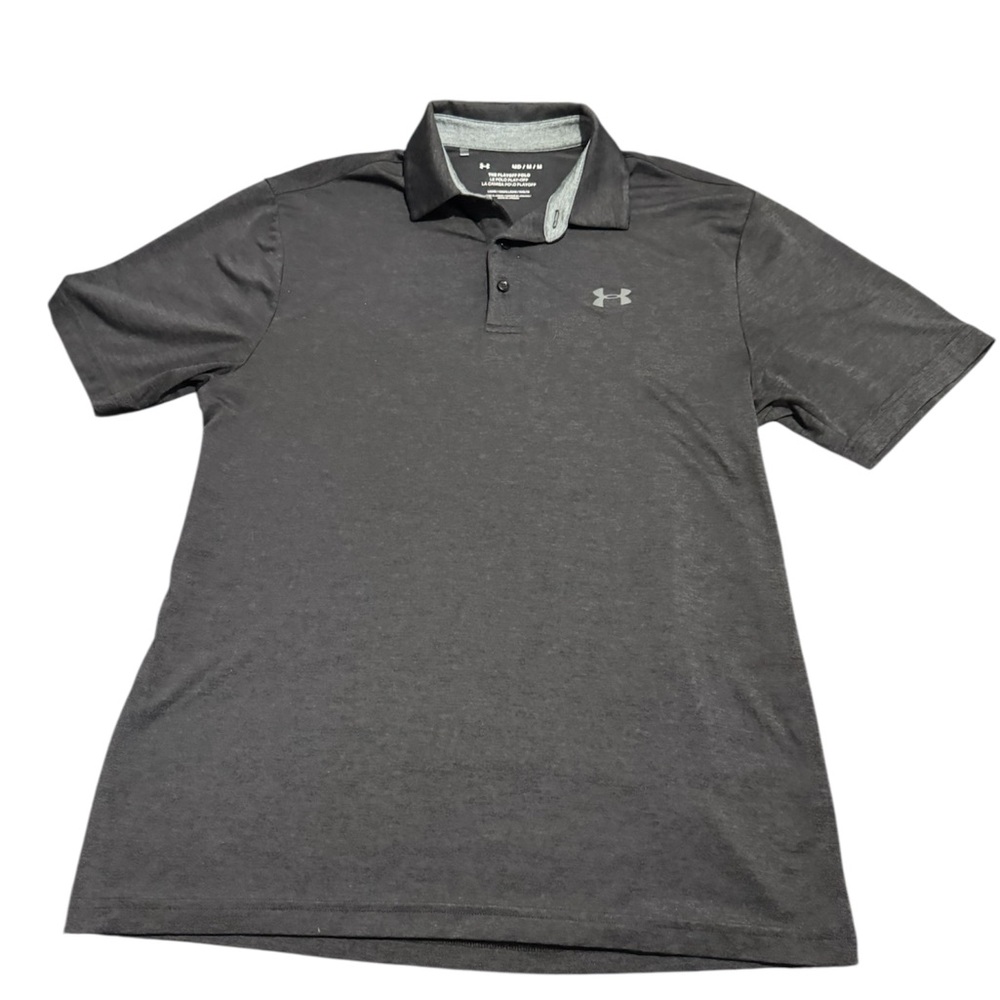 Under Armour Men's Polo Gray HeatGear Golf Short Sleeve M